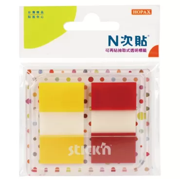 N次貼 抽取式透明2色標籤 66034