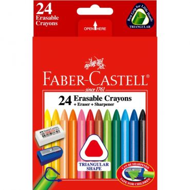 輝柏 Faber-Castell 24色三角擦擦蠟筆 122624