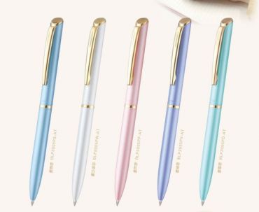 Pentel ES極速鋼珠筆(粉彩系) BLP2005 (附特仕口金筆盒)(可客製化刻字)