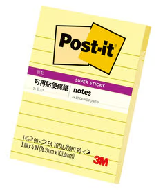 3M 狠黏(橫格)便條紙 643S