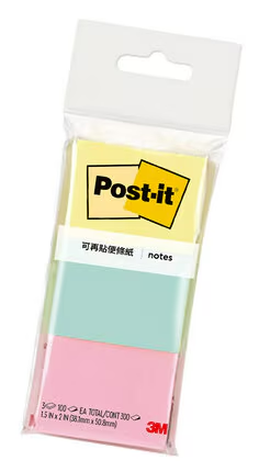3M 利貼便條紙(3本入) 653-3C 混色