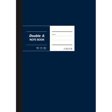Double A B5/18K 60頁(方格)布膠筆記本 DANB20001 深藍