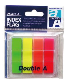 Double A 抽取式螢光4色標籤 DAIF15001