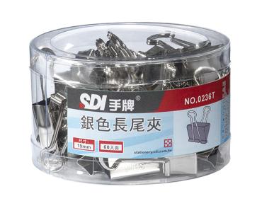 SDI 19mm 銀色長尾夾(60支) 0236T