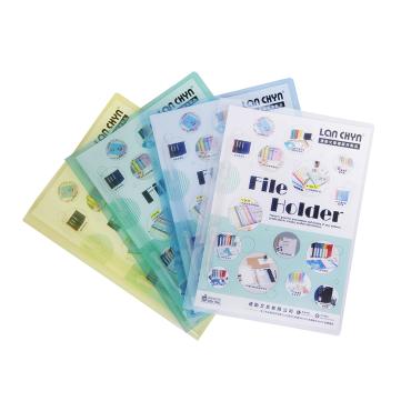 連勤 PP 斜紋透明公文夾 A4 LC-019