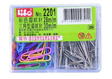 LIFE 迴紋針(彩色60入+三角入) NO.2201