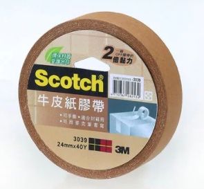 3M 牛皮紙膠帶(24mmX40Y) 3039