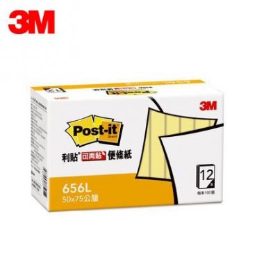 3M 利貼便條紙656L經濟包 (76.2x50.8mm)