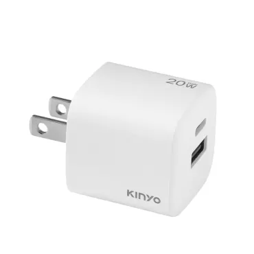 KINYO 氮化鎵雙孔PD充電器20W (PDCB-120)*特價*