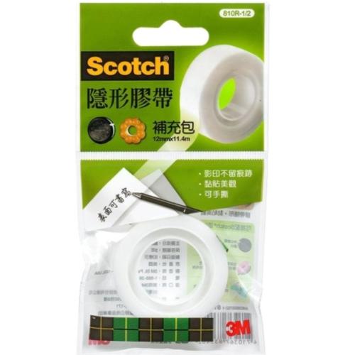 3M 隱形膠帶-補充包 810R-1/2 (12mm*11.4M)