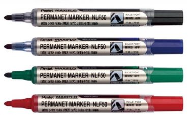 Pentel  飛龍 後壓油性筆(圓頭) NLF50