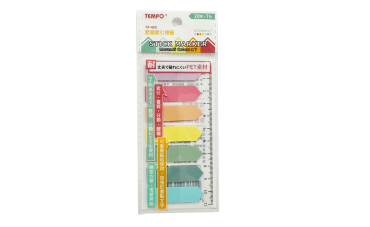 TEMPO 節奏 七色索引標籤貼 (箭頭)莫蘭迪 TP-405