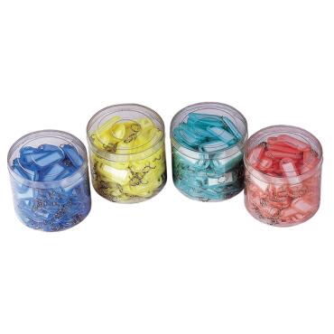 金益山 彩色塑膠鑰匙圈(100入) BX0304 (混色)