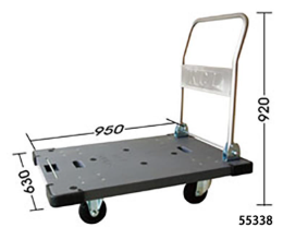 KCL專利 2x3尺日式塑鋼推車(500KG) 5F15 灰