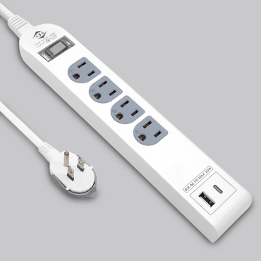 威電 一開四插(3孔)智慧快充電源線組 CU3141C-6