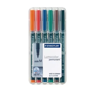 施德樓 STAEDTLER 1.0mm萬用油性投影筆 MS317 WP6(6支入)