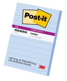 3M 利貼(橫格)便條紙 660S-2粉藍 660S-4橘