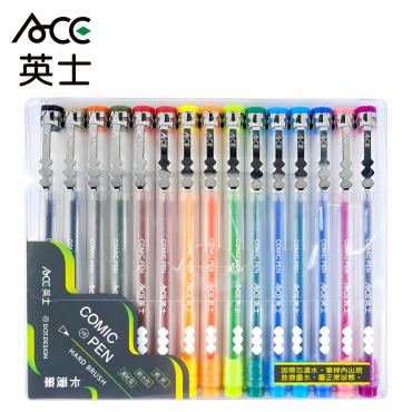 ACE 英士 卡漫筆(硬毛筆尖)(15色) CT-100-15C