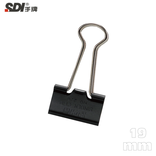 SDI 黑色長尾夾 19mm 0226B