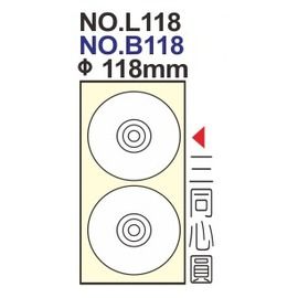 鶴屋 三用電腦標籤MO格(三圈) L118