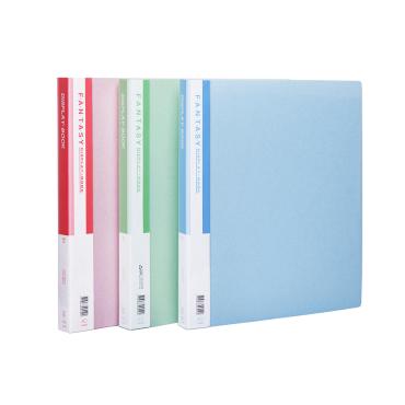 連勤 PP大理石紋4孔塑鋼夾 LC-440 (附20入內頁)