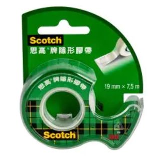 3M 19mm隱形膠帶輕便型(附膠台) 105-TW