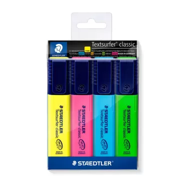 施德樓 STAEDTLER 噴墨隱形螢光筆 MS364(4色組)