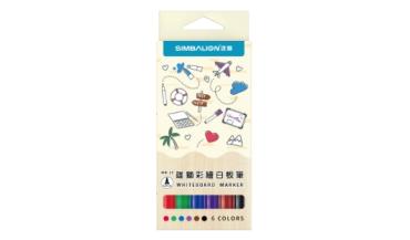 雄獅 彩繪酒精性白板筆(6色) WB15-6