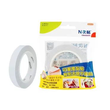 N次貼 12mm可再貼雙面膠帶 64010