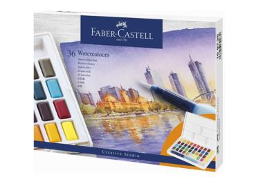 輝柏 Faber-Castell 創意工坊攜帶型水彩塊套組36色 169736
