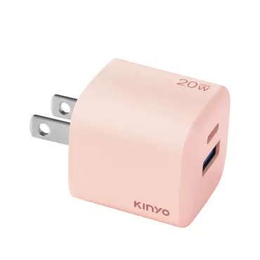 KINYO 氮化鎵雙孔PD充電器20W (PDCB-120)*特價*