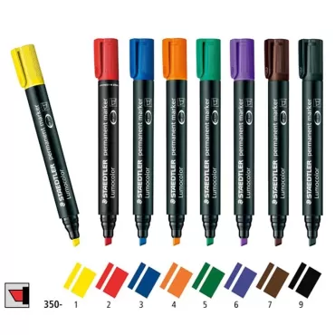 施德樓 STAEDTLER 防乾油性斜頭麥克筆 MS350