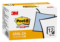 3M 可再貼環保經濟包便條紙 654L-2A
