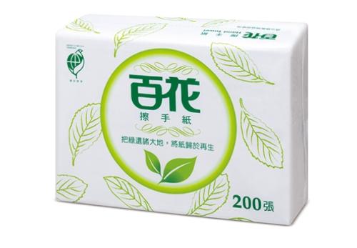 百花 再生摺疊擦手紙(200張/20包) *特價*