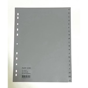 Bantex A4塑膠A~Z分段紙 6286