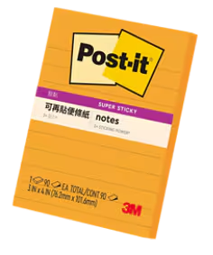 3M 狠黏(橫格)便條紙 643S