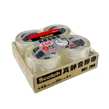 3M 真靜音透明膠帶 48mm*20M 309LN (4捲/組)