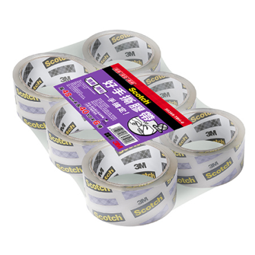 3M 可手撕超透明封箱膠帶 48mm*40yd 3036S-TBH-6 (6捲裝)