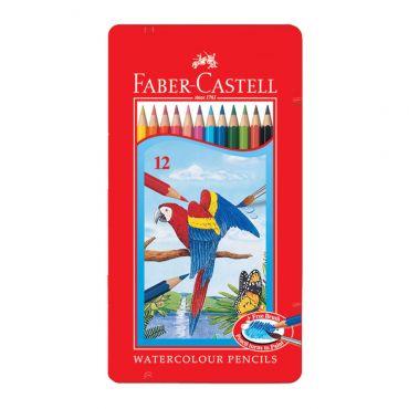 輝柏 Faber-Castell 水性色鉛筆12色/鐵盒115913