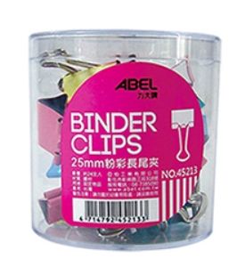 ABEL 25mm粉彩長尾夾(24入) 45213