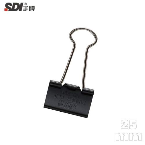 SDI 黑色長尾夾 25mm 0225B