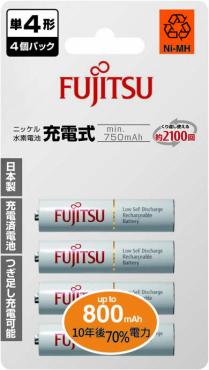 Fujitsu 低自放充電電池HR-4UTC(4號/4入)AAA