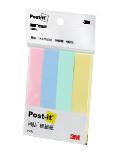 3M 4色可再貼標籤紙 550RL