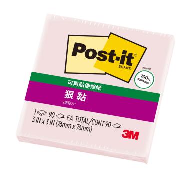 3M 利貼便條紙 3x3 654-1SSPST 淺粉